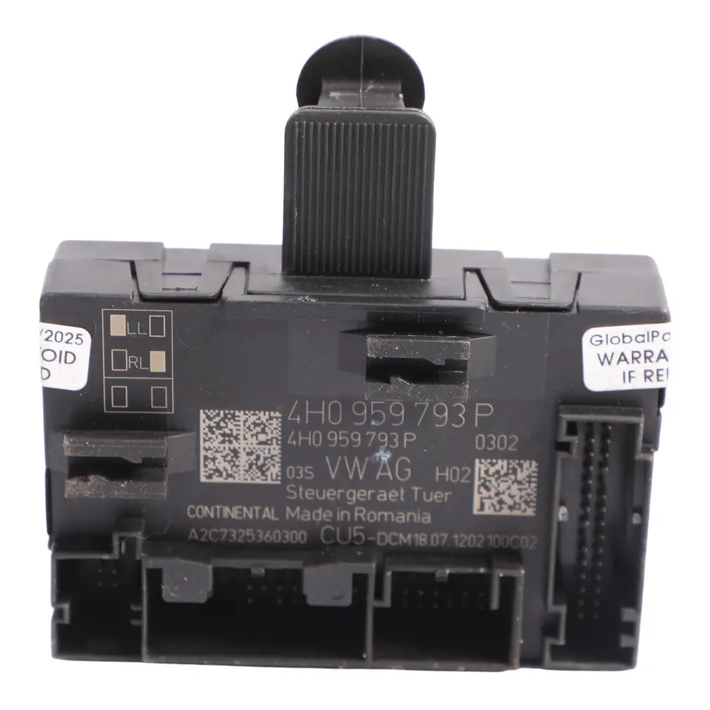 Porsche Cayenne 92A Front Door Control Module Unit ECU Driver's Side 4H0959793P