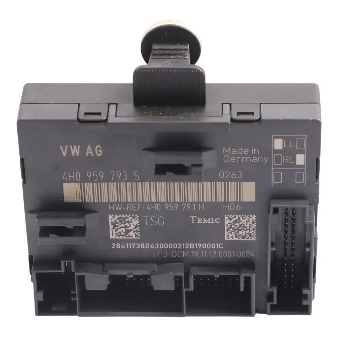 Front Door Control Module Unit ECU Driver's Side to Audi A8 D4 with Part number 4H0959793S Audi A8 D4 Front Door Control Module Unit ECU Driver's Side - SKU 4H0959793S - Part number 4H0959793S