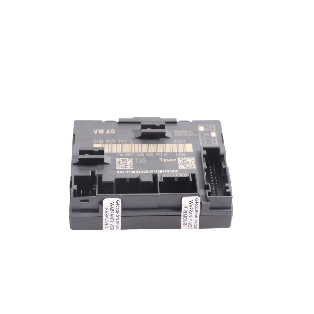 Front Door Control Module Unit ECU Driver's Side to Audi A8 D4 with Part number 4H0959793S Audi A8 D4 Front Door Control Module Unit ECU Driver's Side - SKU 4H0959793S - Part number 4H0959793S