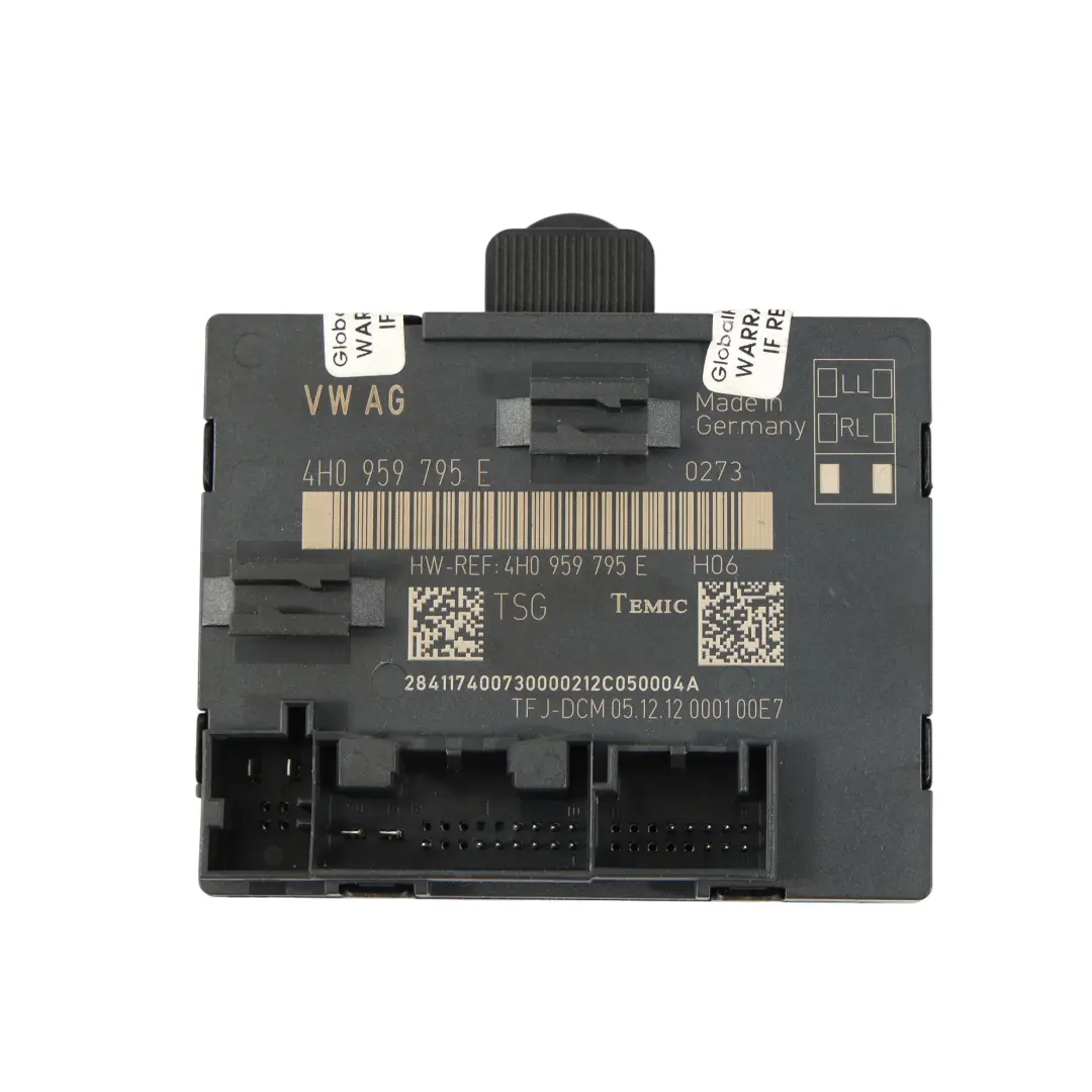 Door Module Control Unit Left Right N/O/S to Audi A8 4H Rear with Part number 4H0959795E Audi A8 4H Rear Door Module Control Unit Left Right N/O/S - SKU 4H0959795E - Part number 4H0959795E