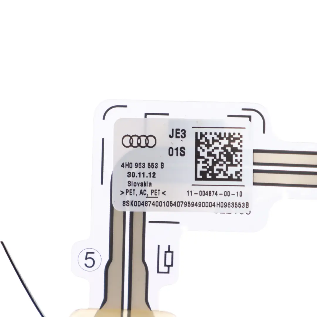 Occupancy Sensor Mat to Audi A8 D4 Passenger Seat with Part number 4H0963553B Audi A8 D4 Passenger Seat Occupancy Sensor Mat - SKU 4H0963553B - Part number 4H0963553B