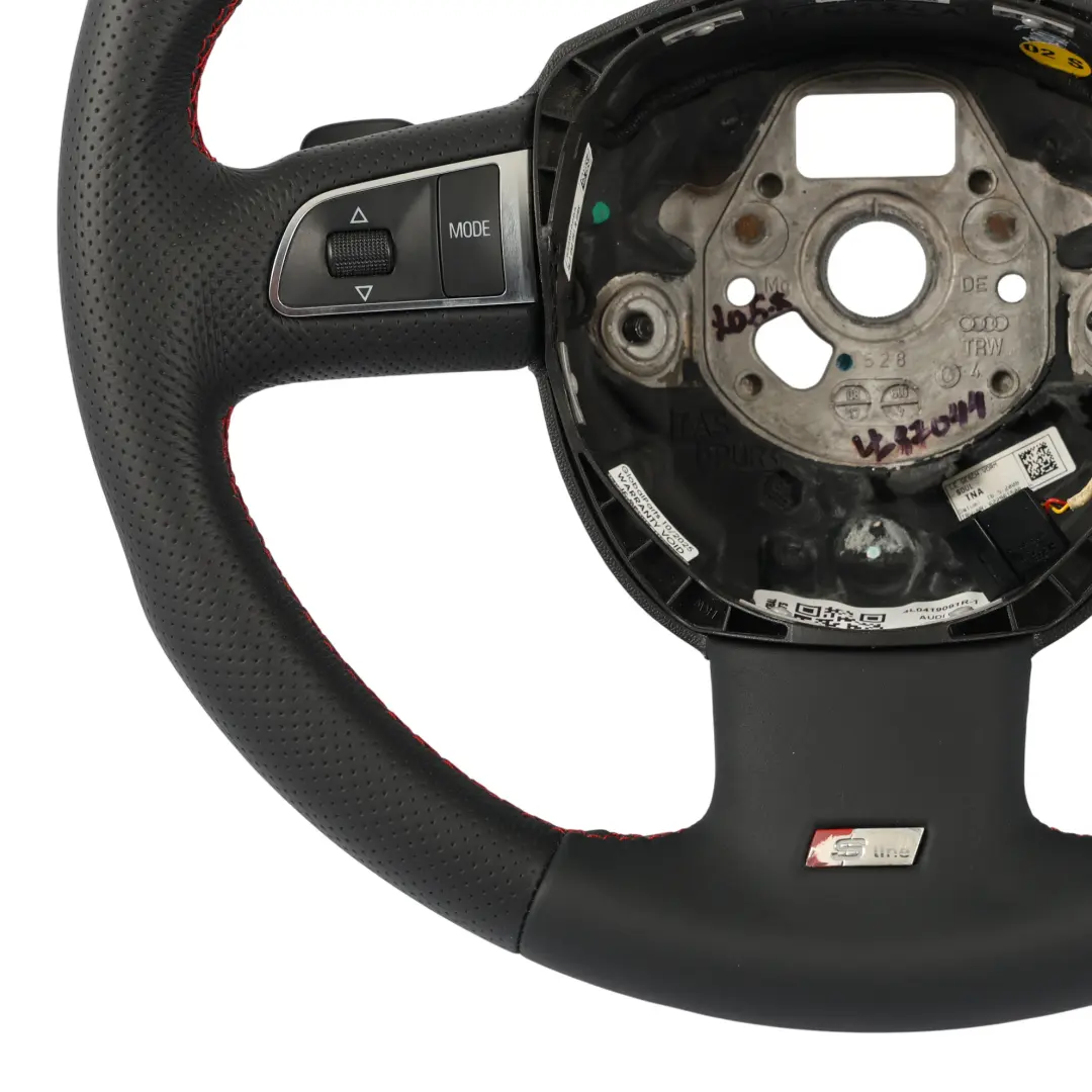 Steering Wheel S-Line NEW Black Leather Paddle Shift to Audi Q7 4L with Part number 4L0419091R Audi Q7 4L Steering Wheel S-Line NEW Black Leather Paddle Shift - SKU 4L0419091R-1 - Part number 4L0419091R