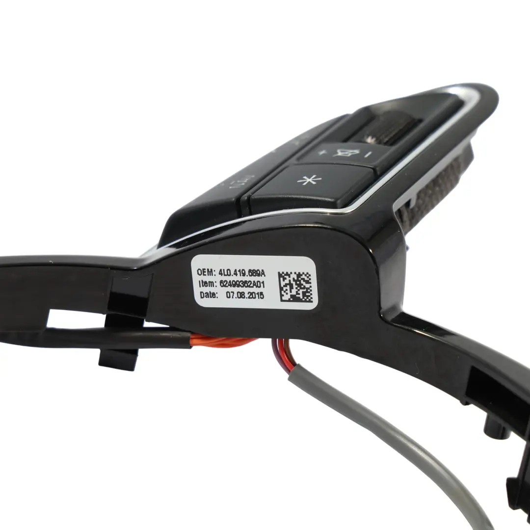 Lenk Rad Schalter Taste Trim Abdeckung Rahmen Schwarz für Audi Q7 4L mit Teilenummer 4L0419689A Audi Q7 4L Lenk Rad Schalter Taste Trim Abdeckung Rahmen Schwarz - SKU 4L0419689A-2 - Teilenummer 4L0419689A