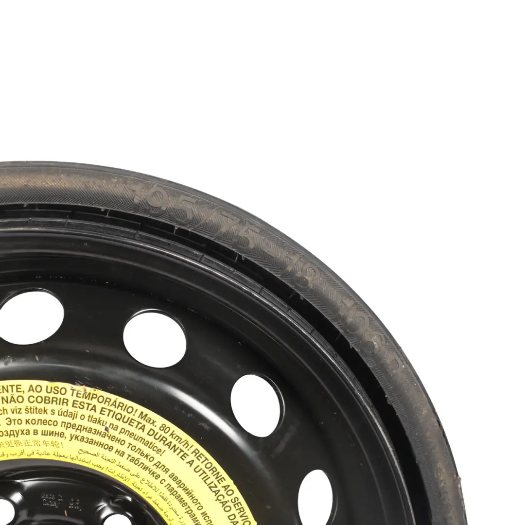 Steel Spare Wheel R18 4J Tire Vredestein 195/75 ET53 to Audi Q7 4L with Part number 4L0601027B Audi Q7 4L Steel Spare Wheel R18 4J Tire Vredestein 195/75 ET53 - SKU 4L0601027B - Part number 4L0601027B