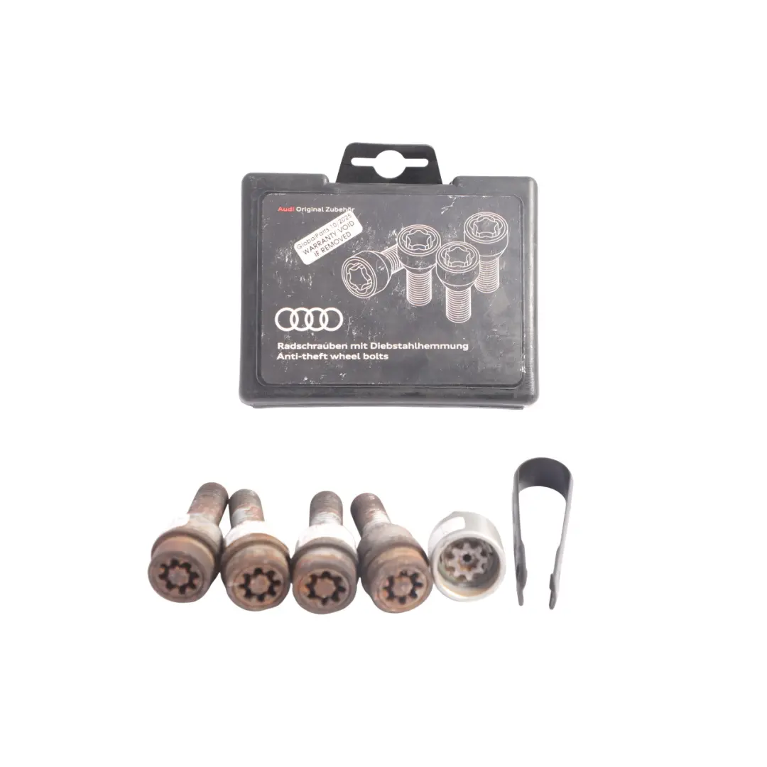 Screw Nut Bolts Anti Thief Set Kit to Audi Q7 4L Wheel with Part number 4L0698139B Audi Q7 4L Wheel Screw Nut Bolts Anti Thief Set Kit - SKU 4L0698139B - Part number 4L0698139B