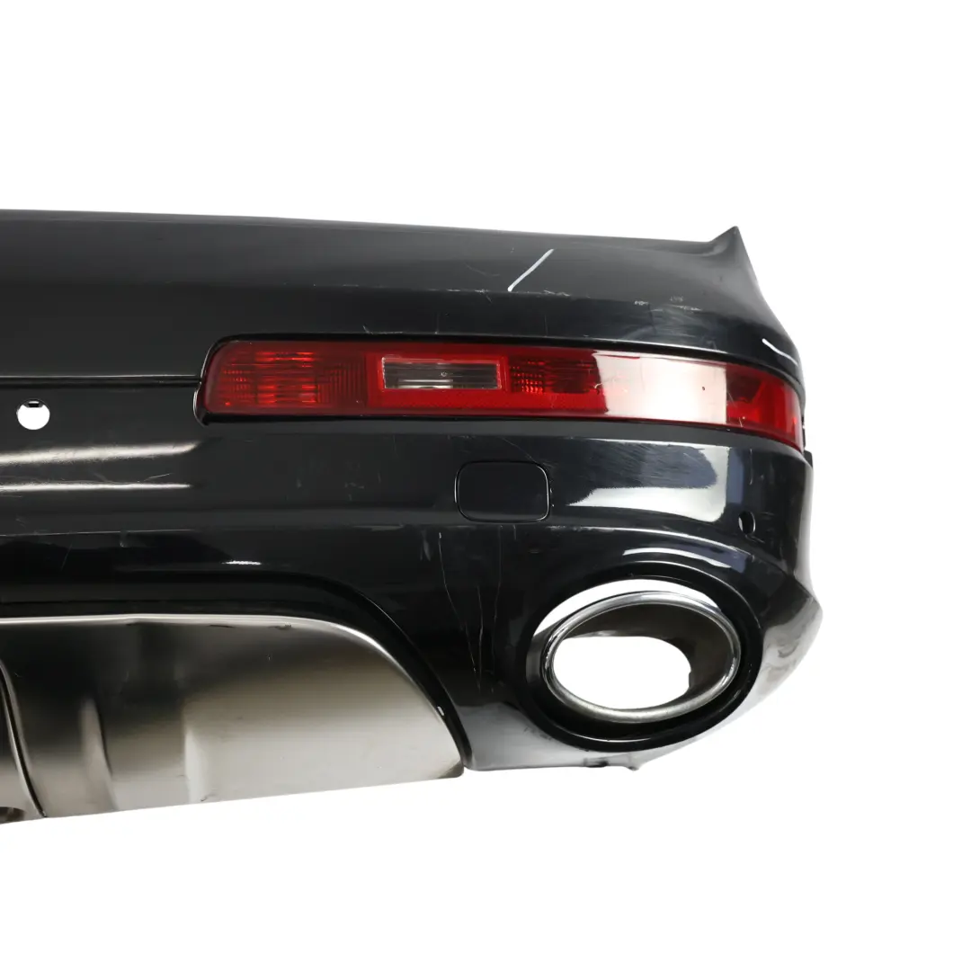 Audi Q7 4L Rear Bumper Trim Panel Covering Orca Black Metallic - C9X - SKU 4L0807303C-ORB - Part number 4L0807303C