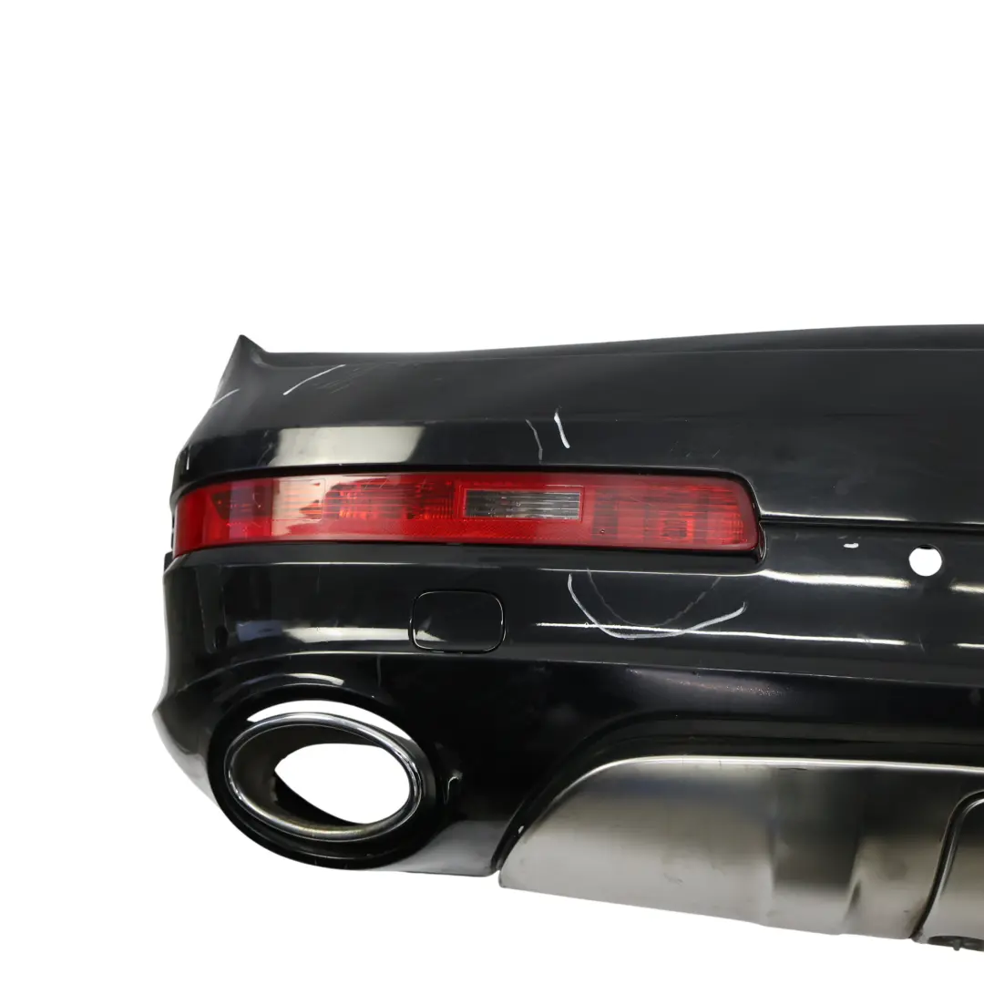 Audi Q7 4L Rear Bumper Trim Panel Covering Orca Black Metallic - C9X - SKU 4L0807303C-ORB - Part number 4L0807303C