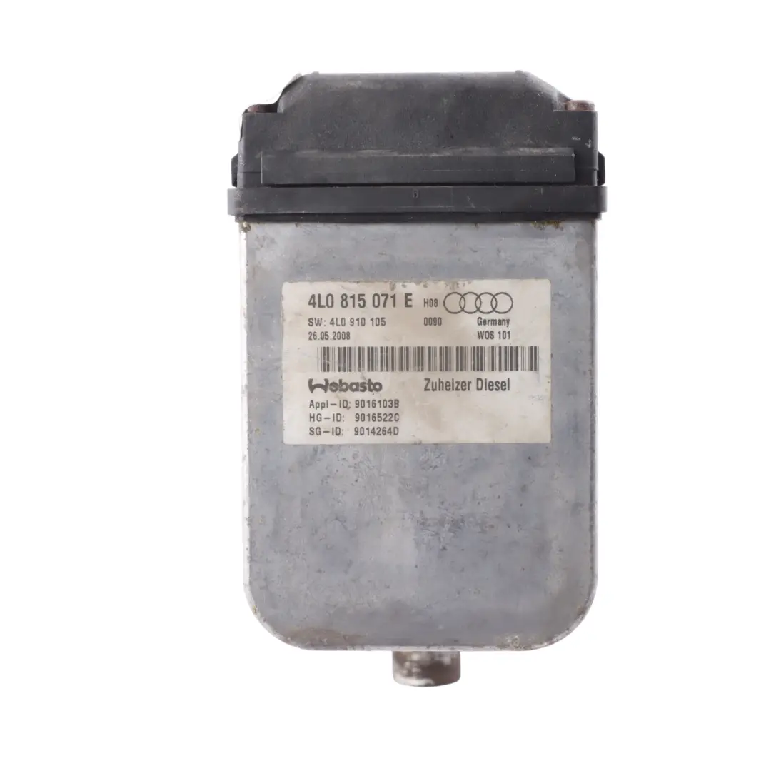 Webasto Auxiliary Additional Pre Heater Diesel to Audi Q7 4L with Part number 4L0815071E Audi Q7 4L Webasto Auxiliary Additional Pre Heater Diesel - SKU 4L0815071E - Part number 4L0815071E