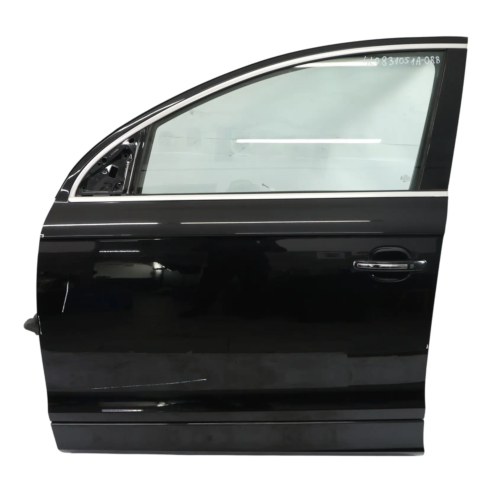 Audi Q7 4L Door Front Left N/S Covering Panel Orca Black Metallic - C9X