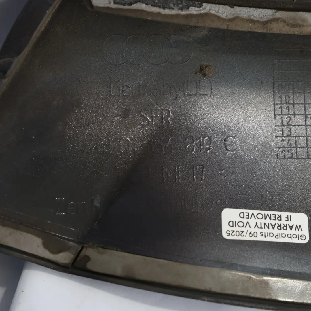 Cache Passage Roue Arrière Gauche Côté Conducteur Noir Orca - C9X pour Audi Q7 4L à propos du numéro de pièce 4L0854819C Audi Q7 4L Cache Passage Roue Arrière Gauche Côté Conducteur Noir Orca - C9X - SKU 4L0854819C-ORB - Numéro de pièce 4L0854819C