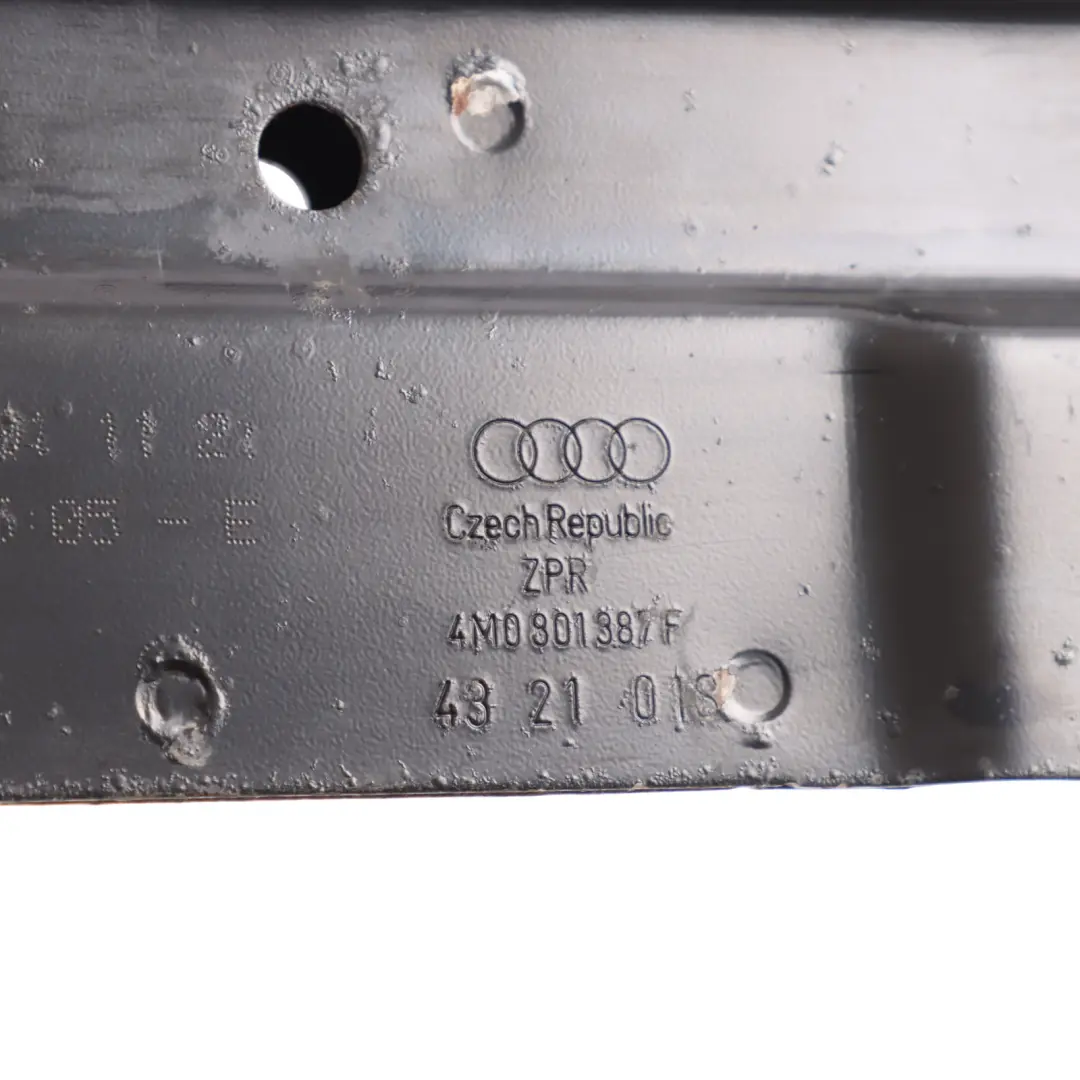 4M Under Rear Seat Middle Reinforcement Bar Underbody to Audi Q7 with Part number 4M0801387F Audi Q7 4M Under Rear Seat Middle Reinforcement Bar Underbody - SKU 4M0801387F - Part number 4M0801387F