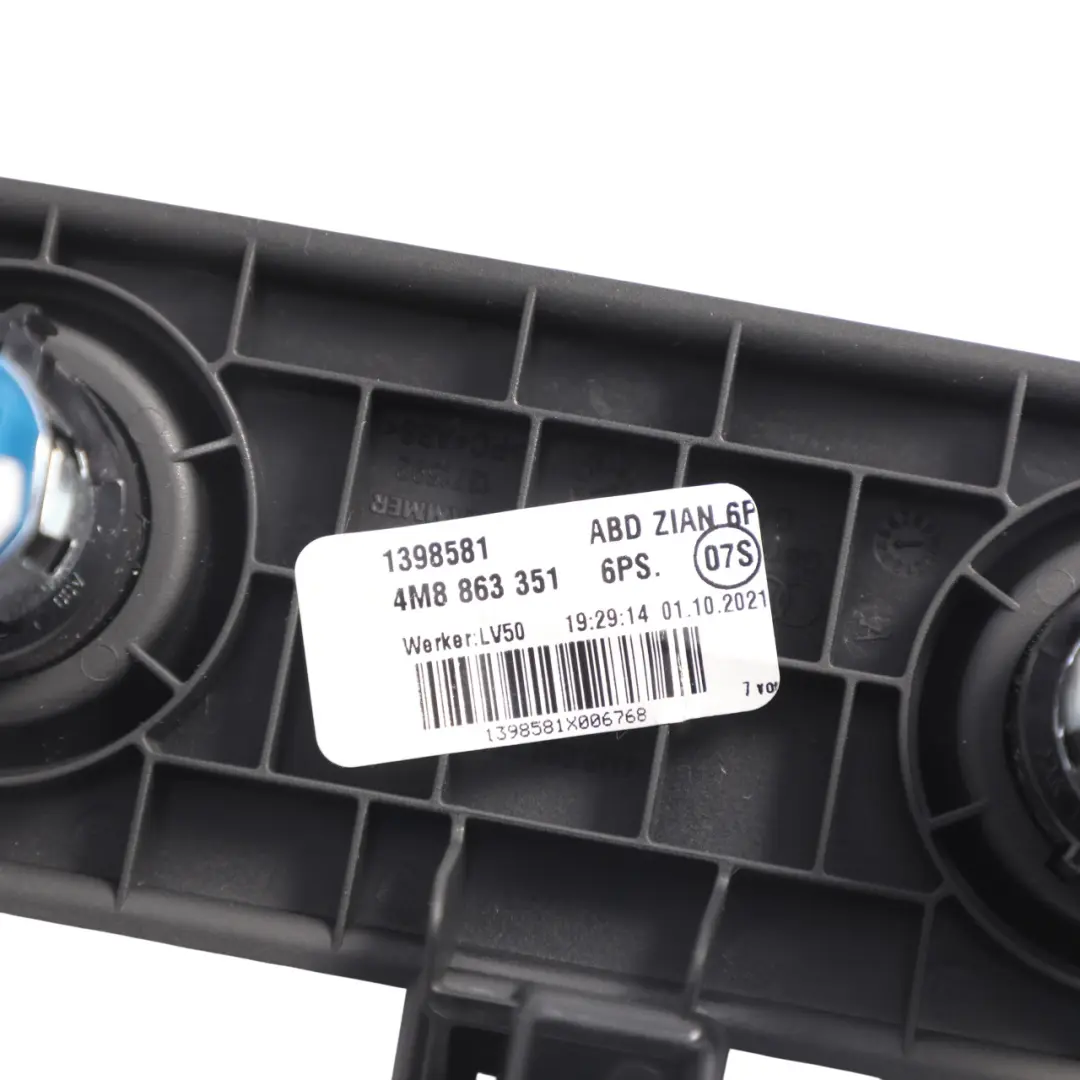 Audi Q7 4M Twin Charging Dual Socket 12V Trim Centre Console Rear - SKU 4M8863351 - Part number 4M8863351