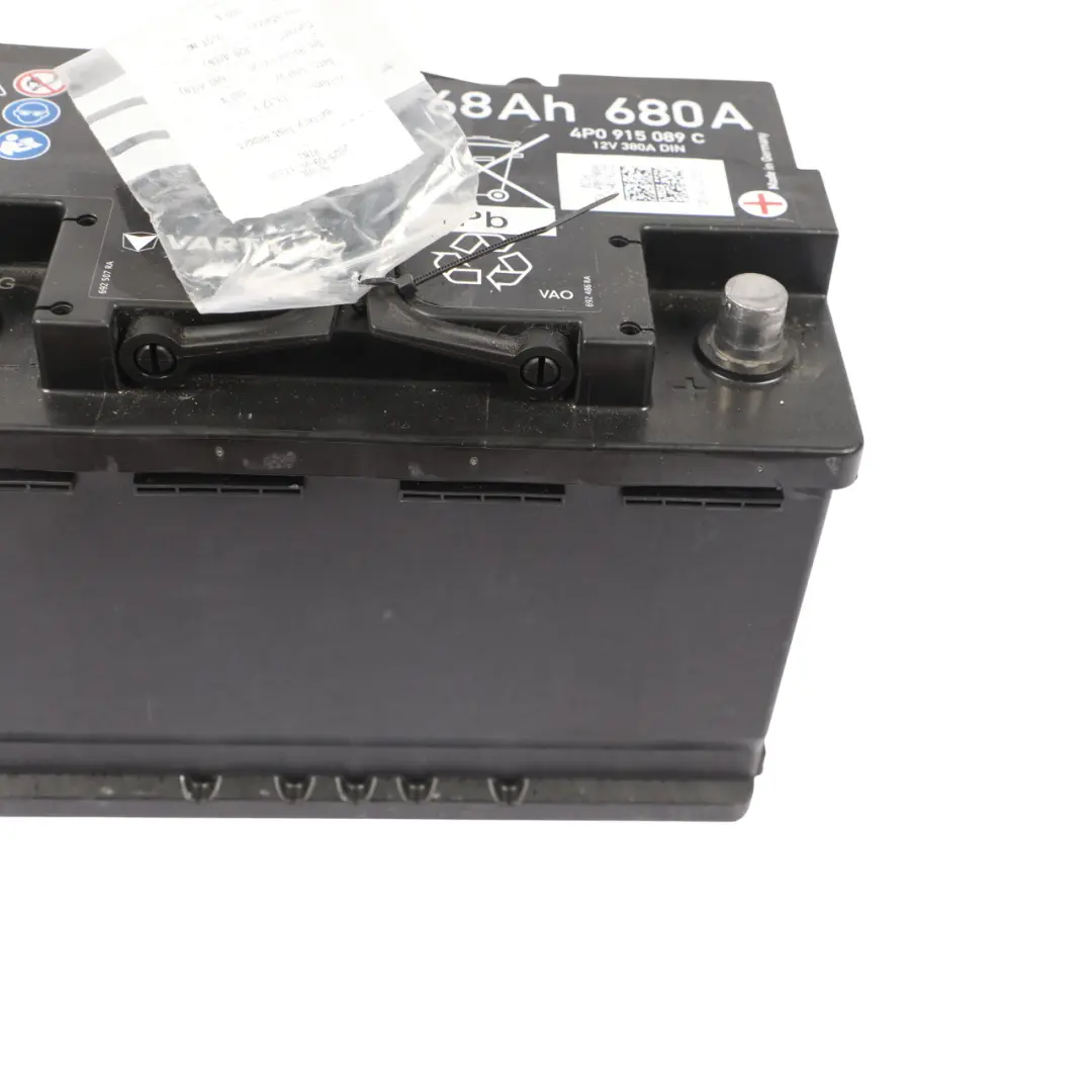 Varta Car Battery Accumulator AGM 12V 68Ah 680A to Audi Volkswagen with Part number 4P0915089C Audi Volkswagen Varta Car Battery Accumulator AGM 12V 68Ah 680A - SKU 4P0915089C - Part number 4P0915089C