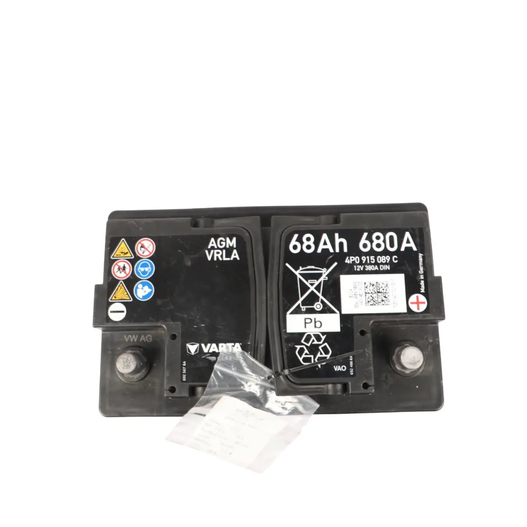 Varta Car Battery Accumulator AGM 12V 68Ah 680A to Audi Volkswagen with Part number 4P0915089C Audi Volkswagen Varta Car Battery Accumulator AGM 12V 68Ah 680A - SKU 4P0915089C - Part number 4P0915089C