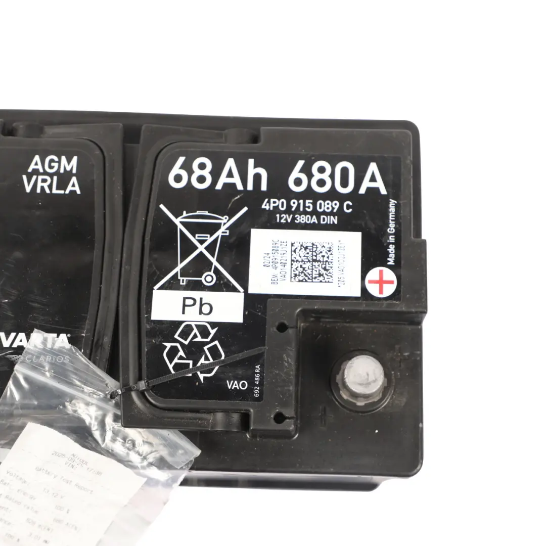 Varta Car Battery Accumulator AGM 12V 68Ah 680A to Audi Volkswagen with Part number 4P0915089C Audi Volkswagen Varta Car Battery Accumulator AGM 12V 68Ah 680A - SKU 4P0915089C - Part number 4P0915089C