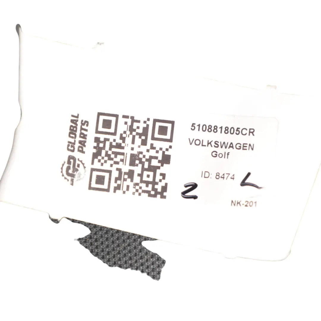 Volkswagen Golf Sportsvan Front Seat Heated Fabric Titan Black Left N/S - SKU 510881805CR - Part number 510881805CR