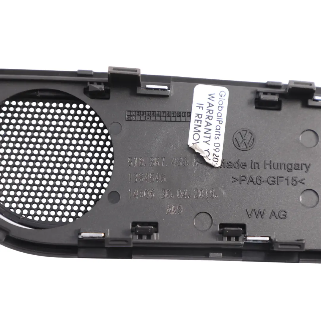 Speaker Loudspeaker Cover Trim Left N/S to Volkswagen Golf Sportsvan with Part number 518867469A Volkswagen Golf Sportsvan Speaker Loudspeaker Cover Trim Left N/S - SKU RHD-518867469A - Part number 518867469A