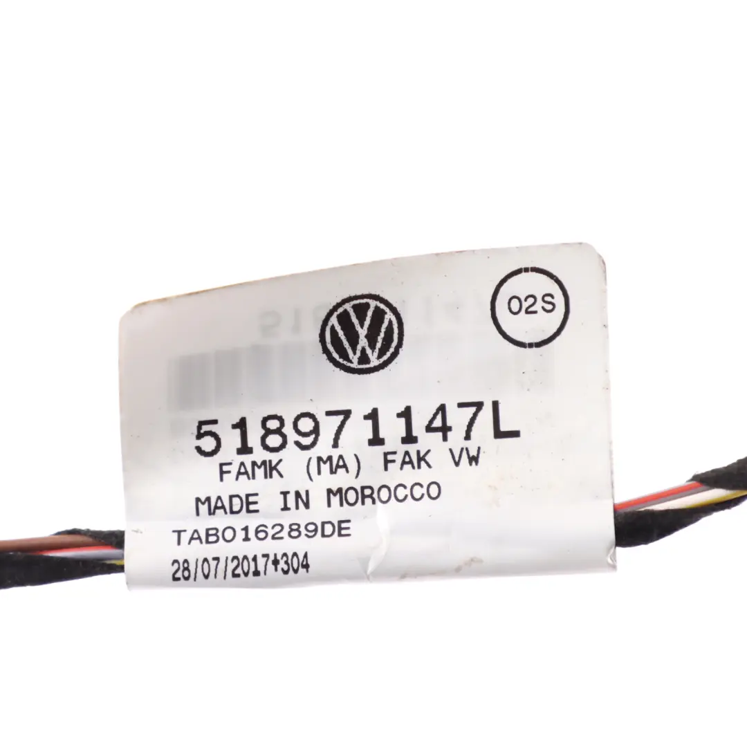 VW Volkswagen Golf SV Rear Boot Lid Tailgate Hatch Wiring Harness - SKU 518971147L - Part number 518971147L