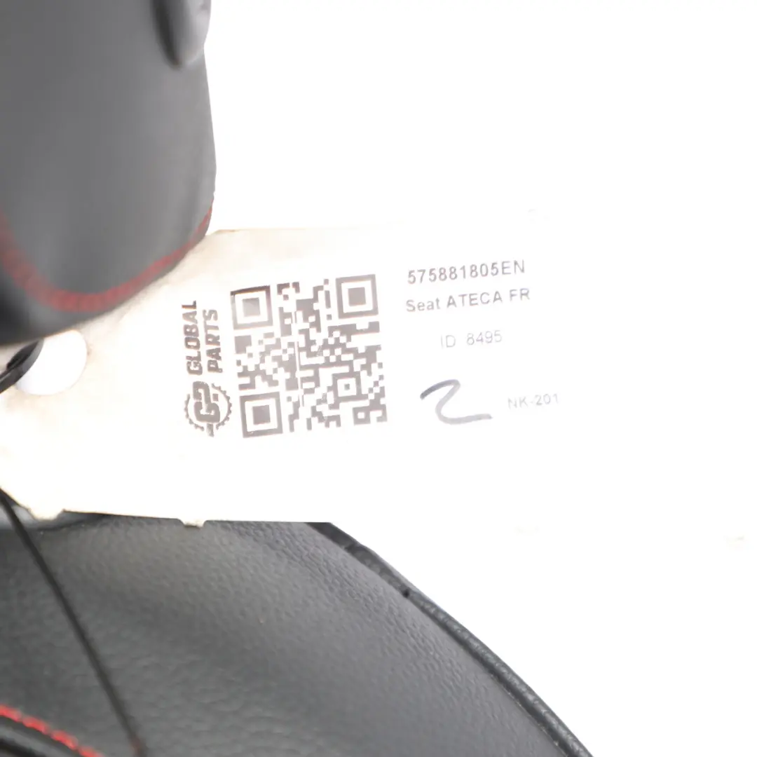 Seat Ateca I FR Front Seat Heated Leather Anthracite Black Red Left N/S - SKU 575881805EN - Part number 575881805EN