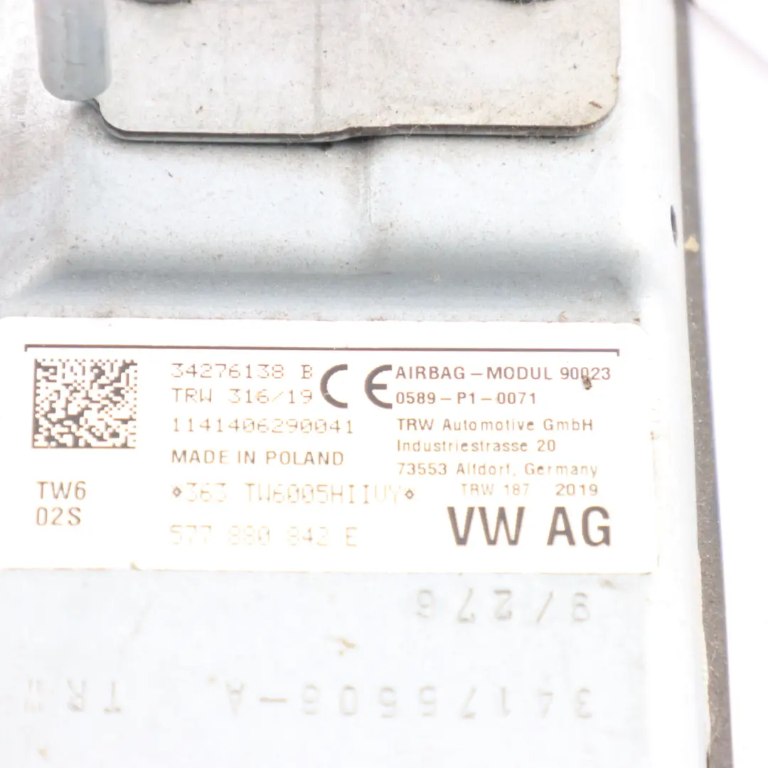 Knee Air Module Front Right O/S Driver's Side to Seat Ateca with Part number 577880842E Seat Ateca Knee Air Module Front Right O/S Driver's Side - SKU 577880842E - Part number 577880842E