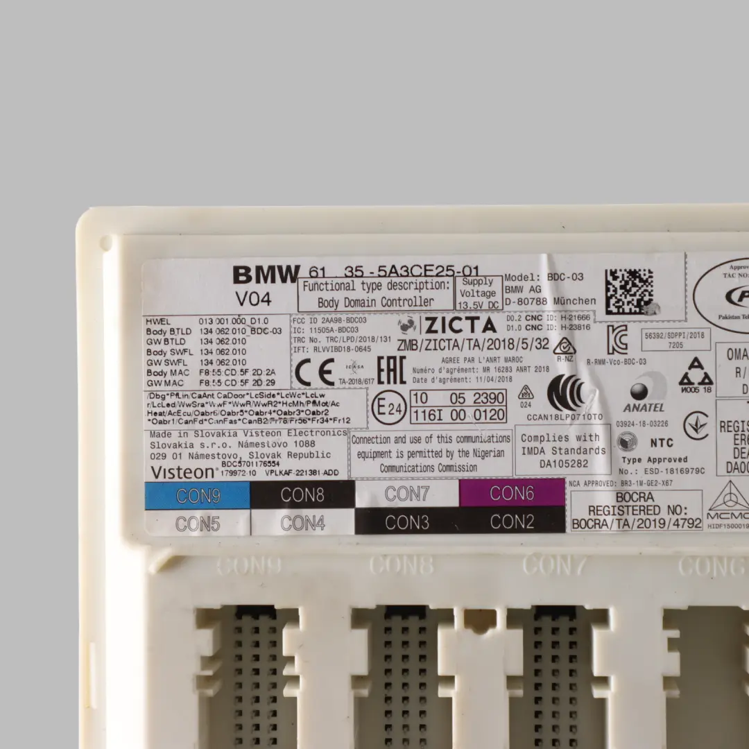 BMW F40 F44 Body Control Module ECU Domain Controller Unit Module - SKU 5A3CE25 - Part number 5A3CE25