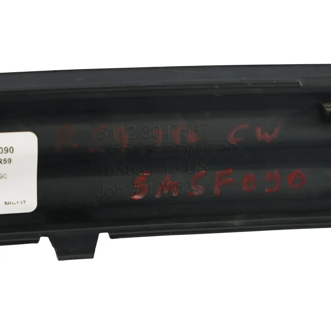 Mini R56 R57 Kratka Listwa Osłona Zderzaka Tylny Grill JCW Aerokit - SKU 5A5F090 - Numer Części 5A5F090