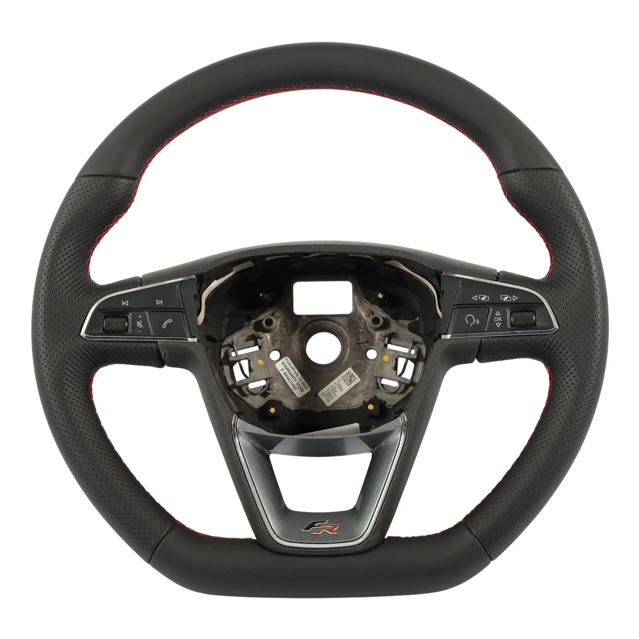 Seat Ibiza Mk4 Leon Mk3 FR Volante NUOVO In Pelle Fondo Piatto 5F0419091R