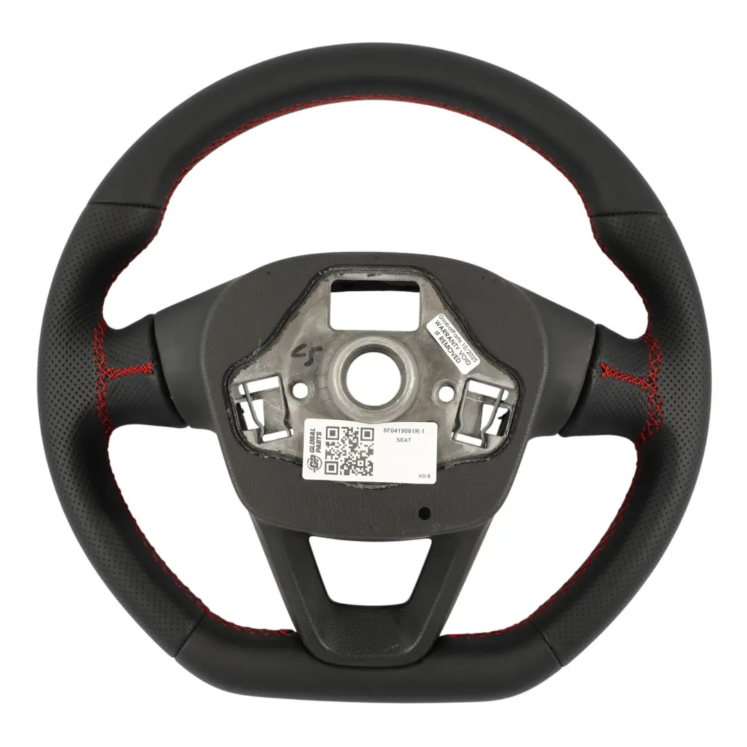 Seat Ibiza Mk4 Leon Mk3 FR Steering Wheel NEW Leather Flat Bottom - SKU 5F0419091R-1 - Part number 5F0419091R