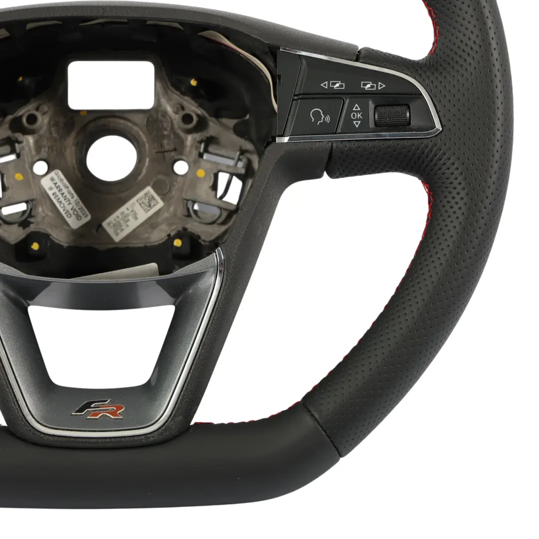 Seat Ibiza Mk4 Leon Mk3 FR Steering Wheel NEW Leather Flat Bottom - SKU 5F0419091R-1 - Part number 5F0419091R