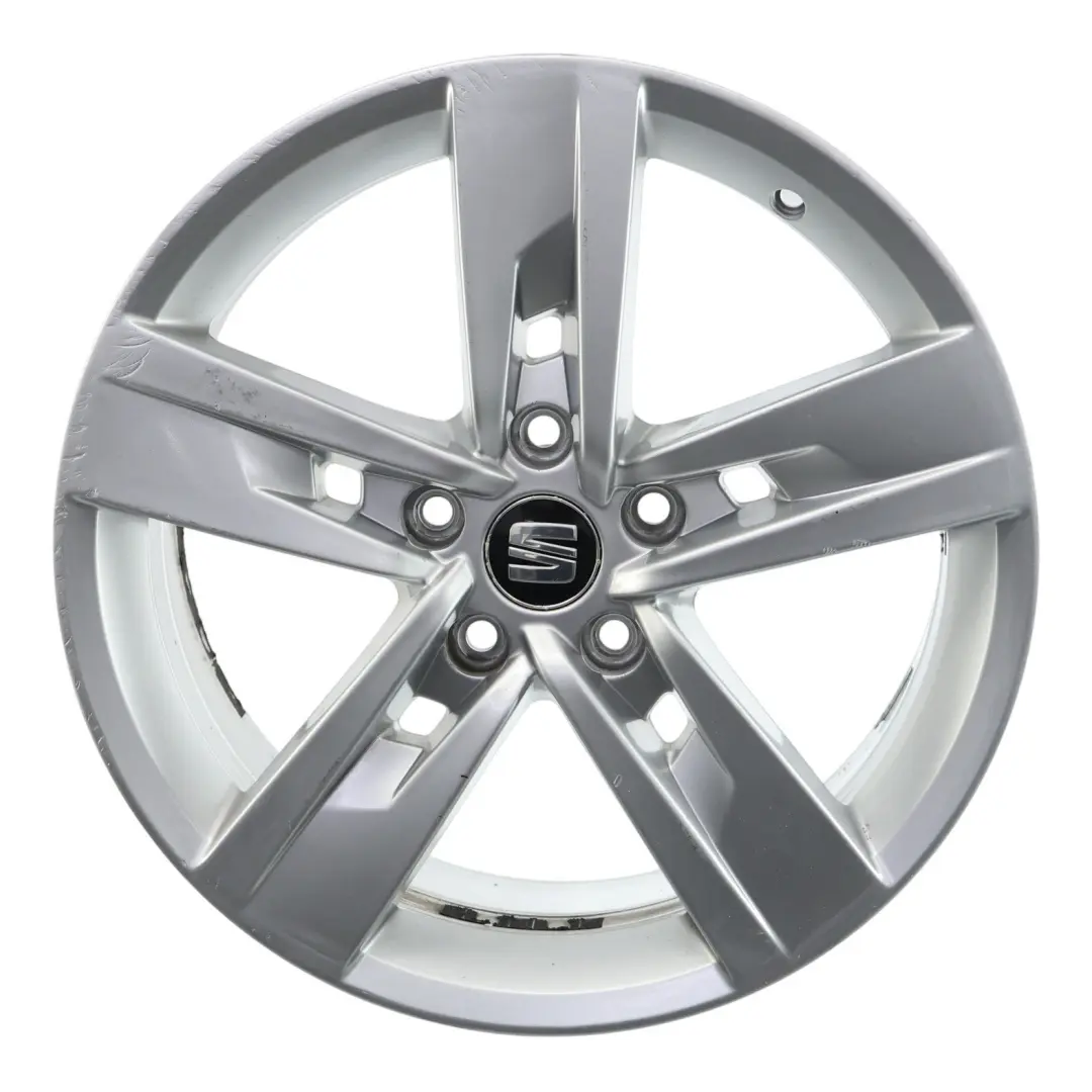 Seat Leon Mk3 5F Silver Wheel Alloy Rim 17" 7J ET:49 Star Spoke - SKU 5F0601025T-1 - Part number 5F0601025T