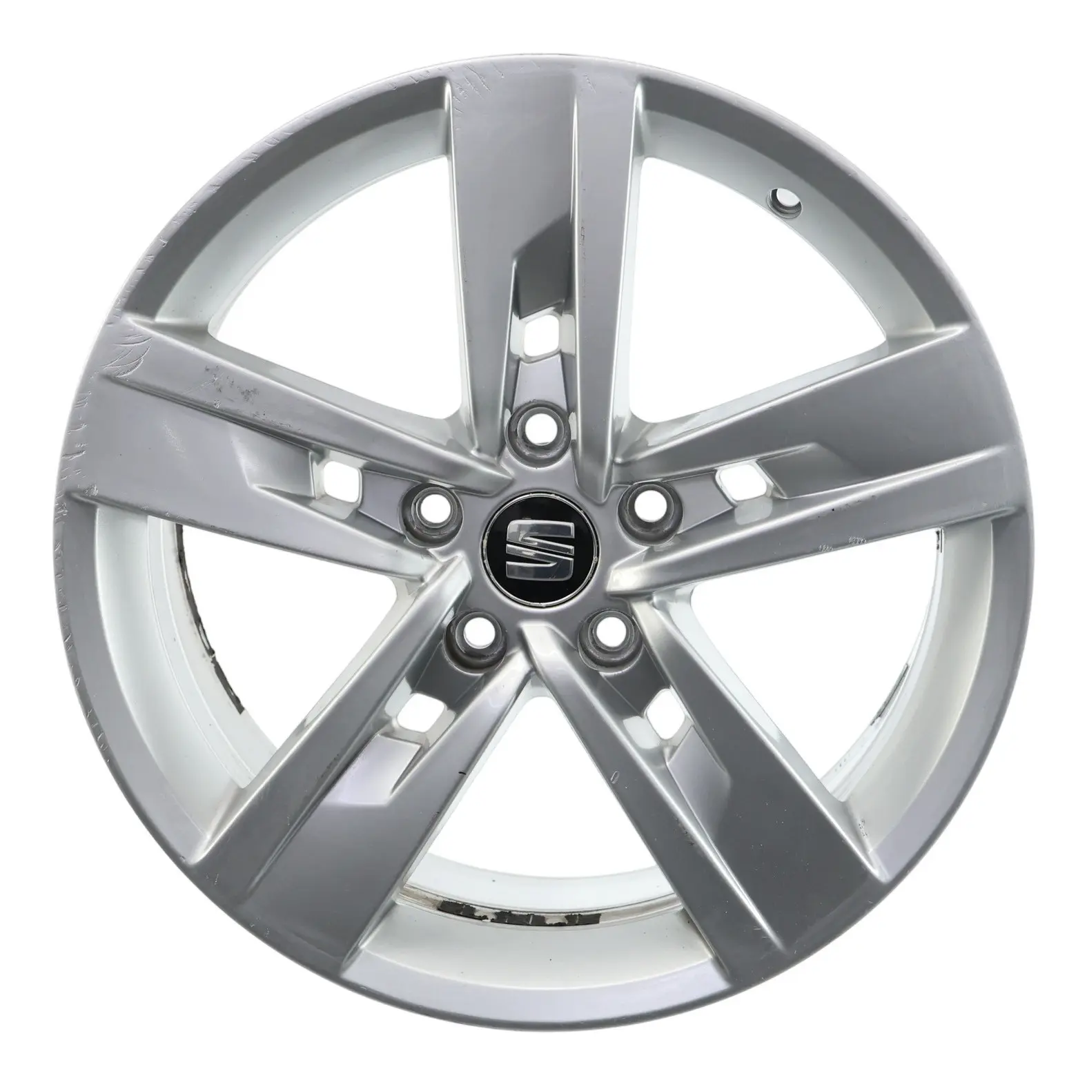 Seat Leon Mk3 5F Silver Wheel Alloy Rim 17" 7J ET:49 Star Spoke 5F0601025T
