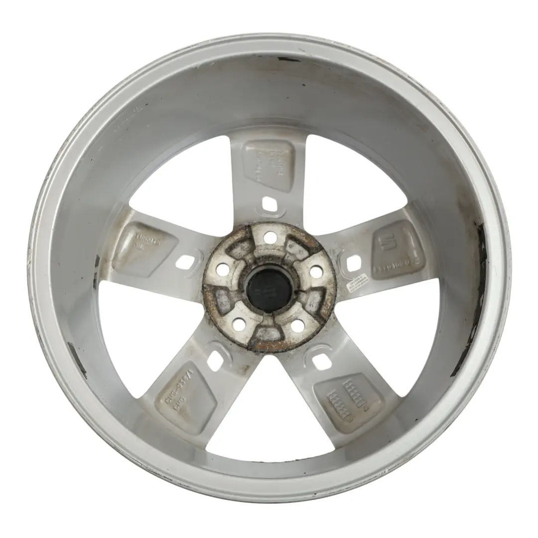 Seat Leon Mk3 5F Silver Wheel Alloy Rim 17" 7J ET:49 Star Spoke - SKU 5F0601025T-1 - Part number 5F0601025T