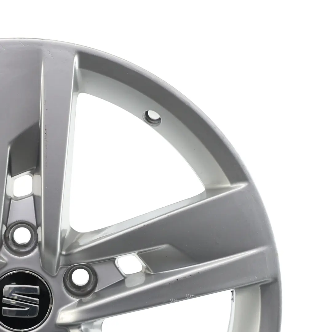 Seat Leon Mk3 5F Silver Wheel Alloy Rim 17" 7J ET:49 Star Spoke - SKU 5F0601025T-1 - Part number 5F0601025T