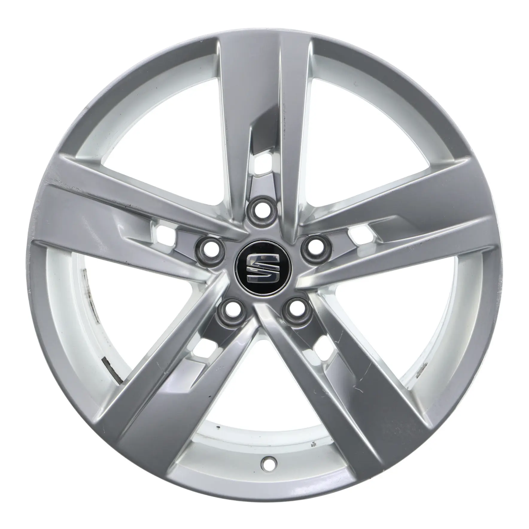 Seat Leon Mk3 5F Silver Wheel Alloy Rim 17" 7J ET:49 Star Spoke 5F0601025T