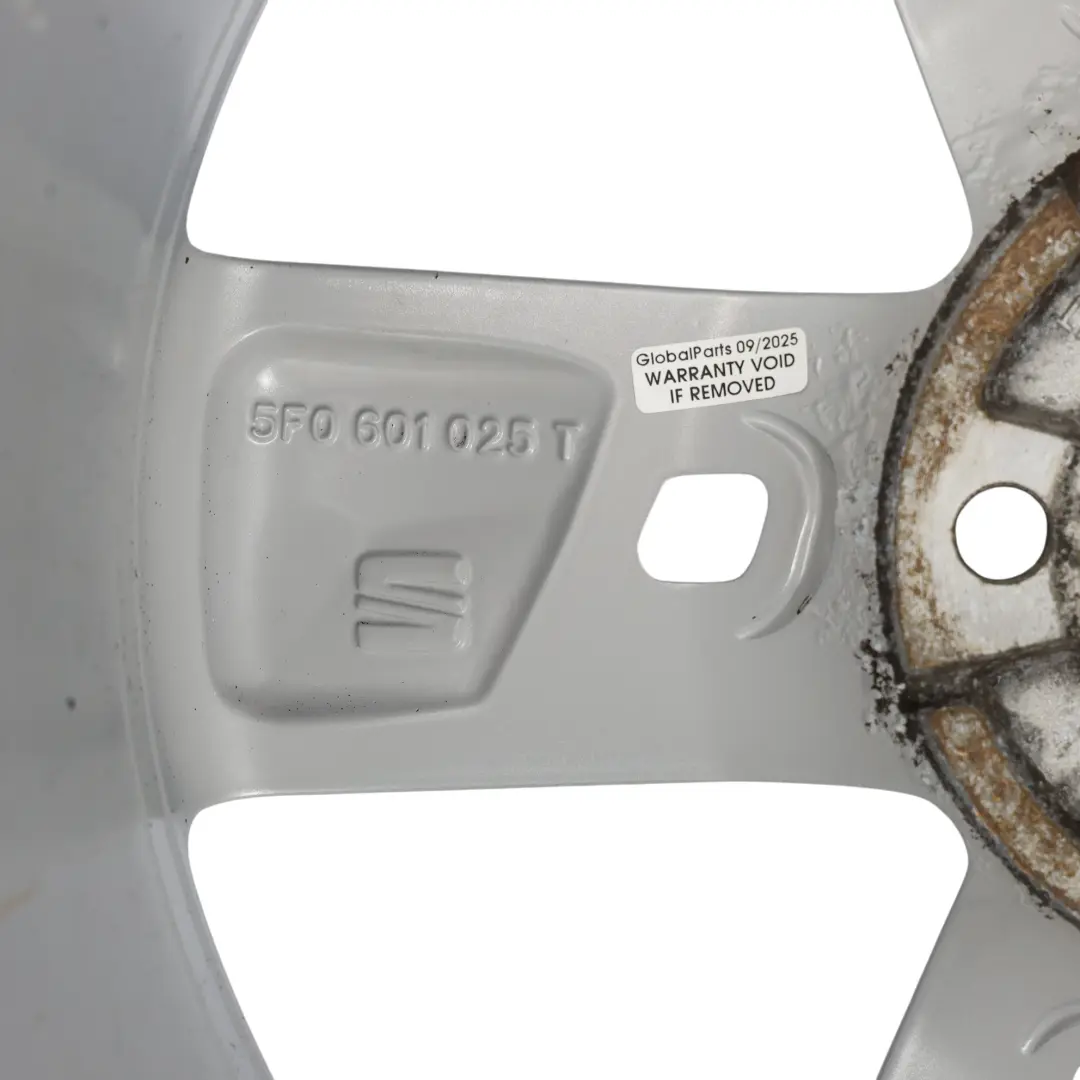 Seat Leon Mk3 5F Silver Wheel Alloy Rim 17" 7J ET:49 Star Spoke - SKU 5F0601025T-2 - Part number 5F0601025T