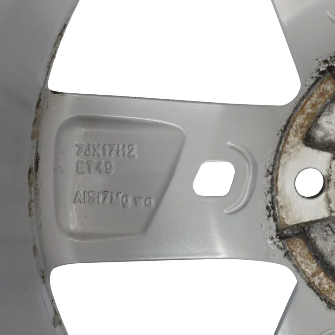 Seat Leon Mk3 5F Silver Wheel Alloy Rim 17" 7J ET:49 Star Spoke - SKU 5F0601025T-2 - Part number 5F0601025T