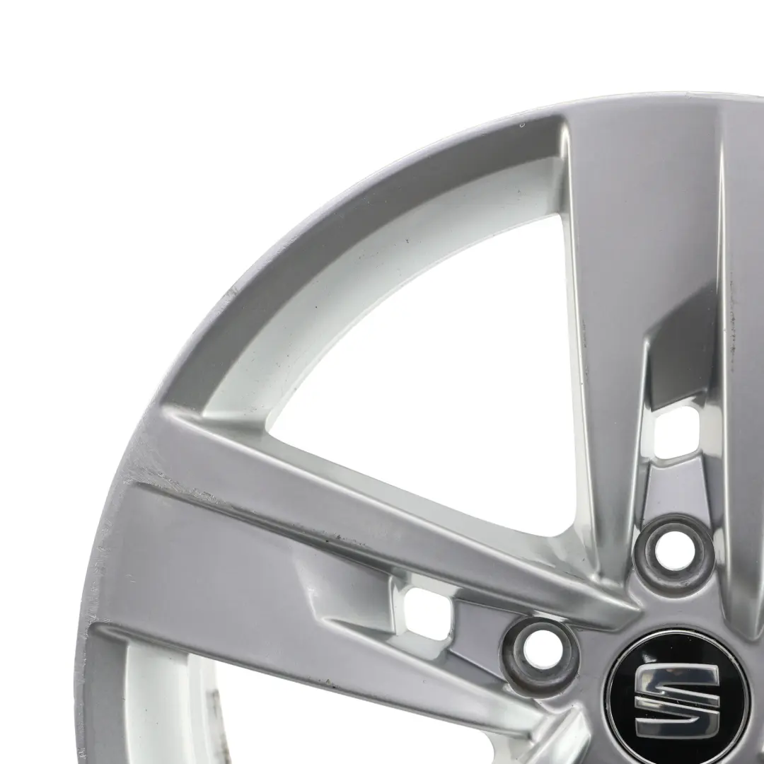 Seat Leon Mk3 5F Silver Wheel Alloy Rim 17" 7J ET:49 Star Spoke - SKU 5F0601025T-2 - Part number 5F0601025T