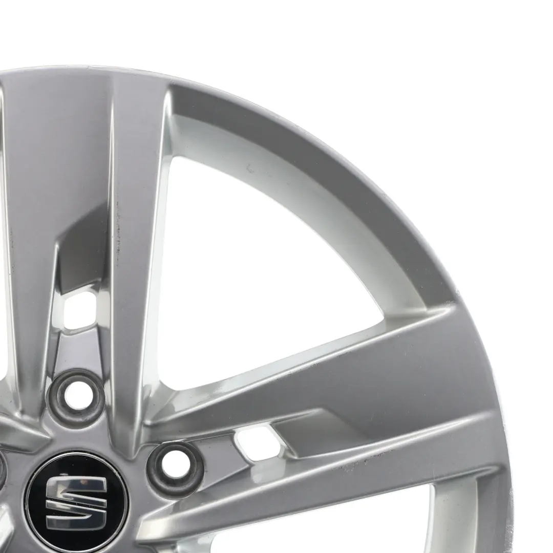 Seat Leon Mk3 5F Silver Wheel Alloy Rim 17" 7J ET:49 Star Spoke - SKU 5F0601025T-2 - Part number 5F0601025T