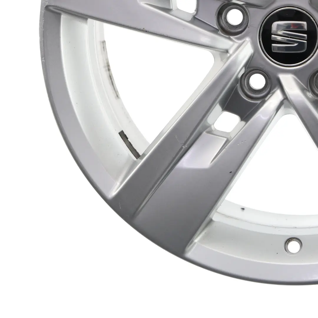 Seat Leon Mk3 5F Silver Wheel Alloy Rim 17" 7J ET:49 Star Spoke - SKU 5F0601025T-2 - Part number 5F0601025T