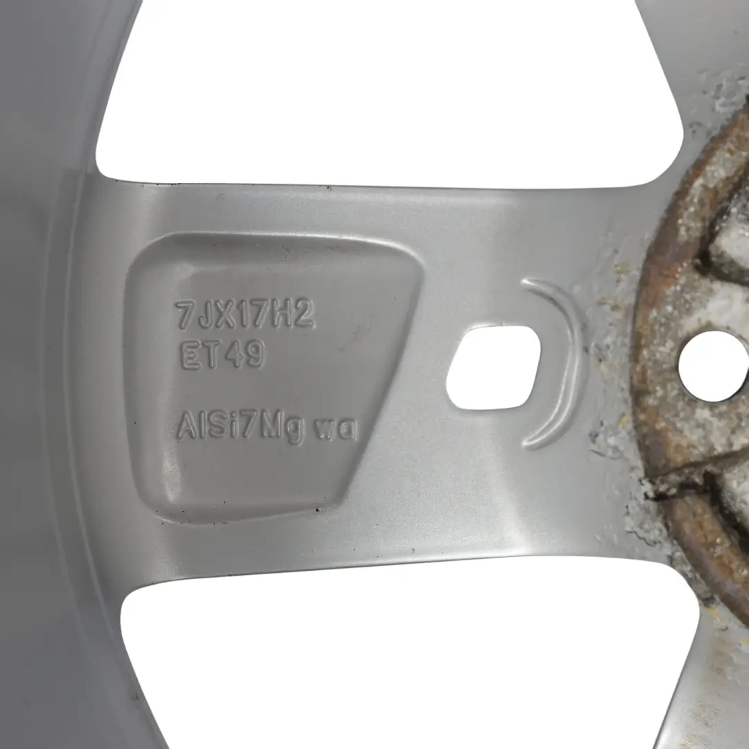 Mk3 5F Silver Wheel Alloy Rim 17" 7J ET:49 Star Spoke to Seat Leon with Part number 5F0601025T Seat Leon Mk3 5F Silver Wheel Alloy Rim 17" 7J ET:49 Star Spoke - SKU 5F0601025T-3 - Part number 5F0601025T