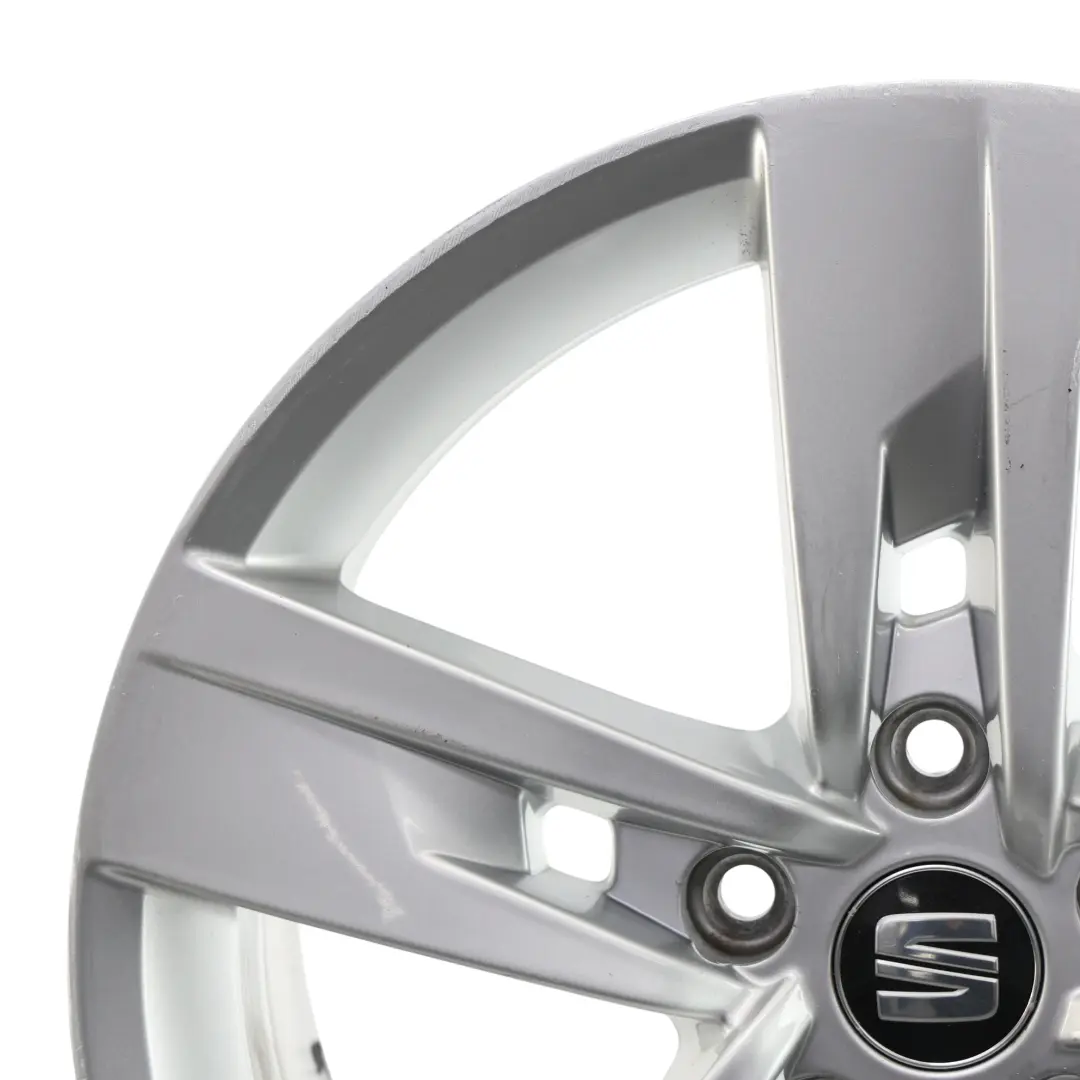 Seat Leon Mk3 5F Silver Wheel Alloy Rim 17" 7J ET:49 Star Spoke - SKU 5F0601025T-3 - Part number 5F0601025T