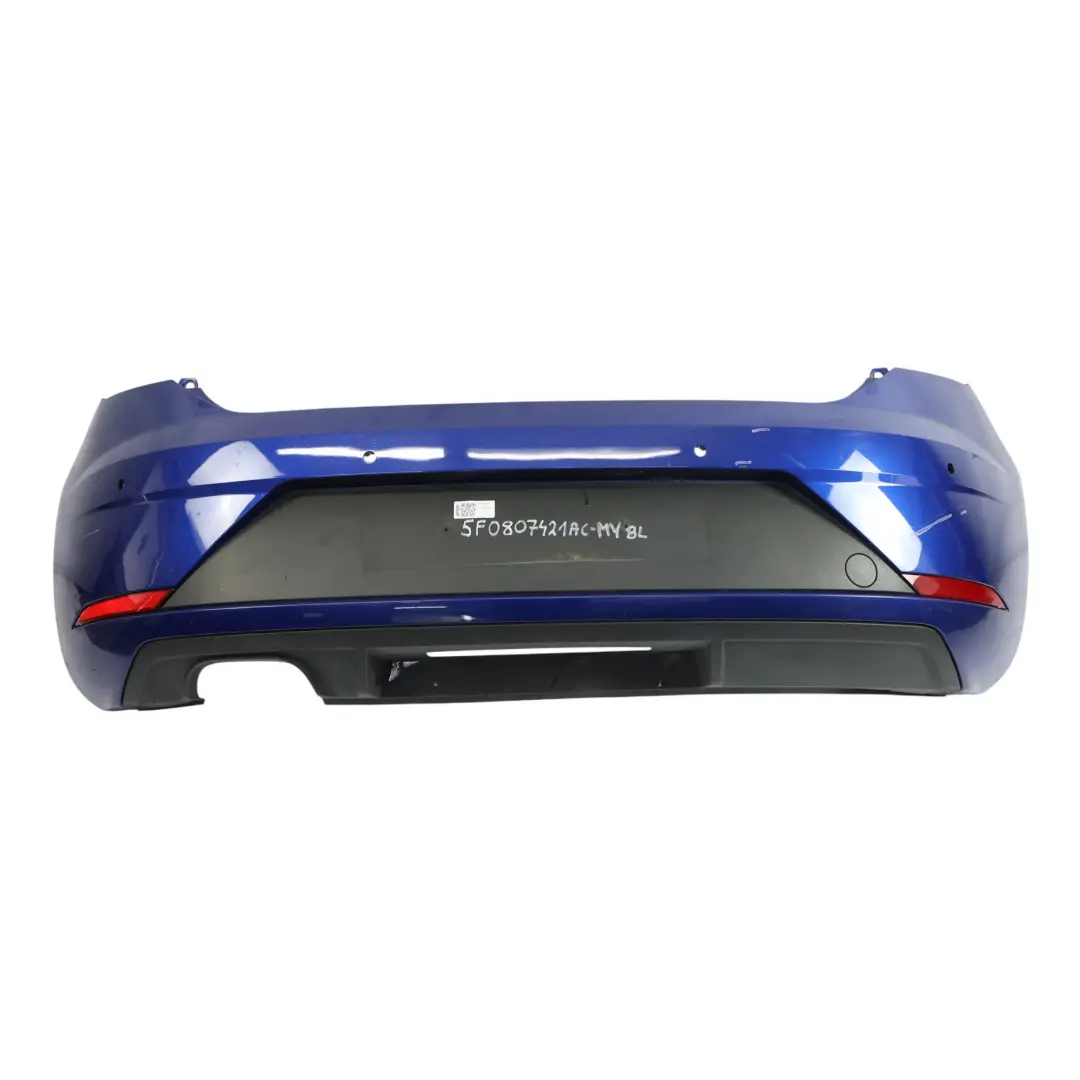 Mk3 Rear Bumper Facelift Panel Cover Trim Mystery Blue Pearl - W5L to Seat Leon with Part number 5F0807421AC Seat Leon Mk3 Rear Bumper Facelift Panel Cover Trim Mystery Blue Pearl - W5L - SKU 5F0807421AC-MYBL - Part number 5F0807421AC