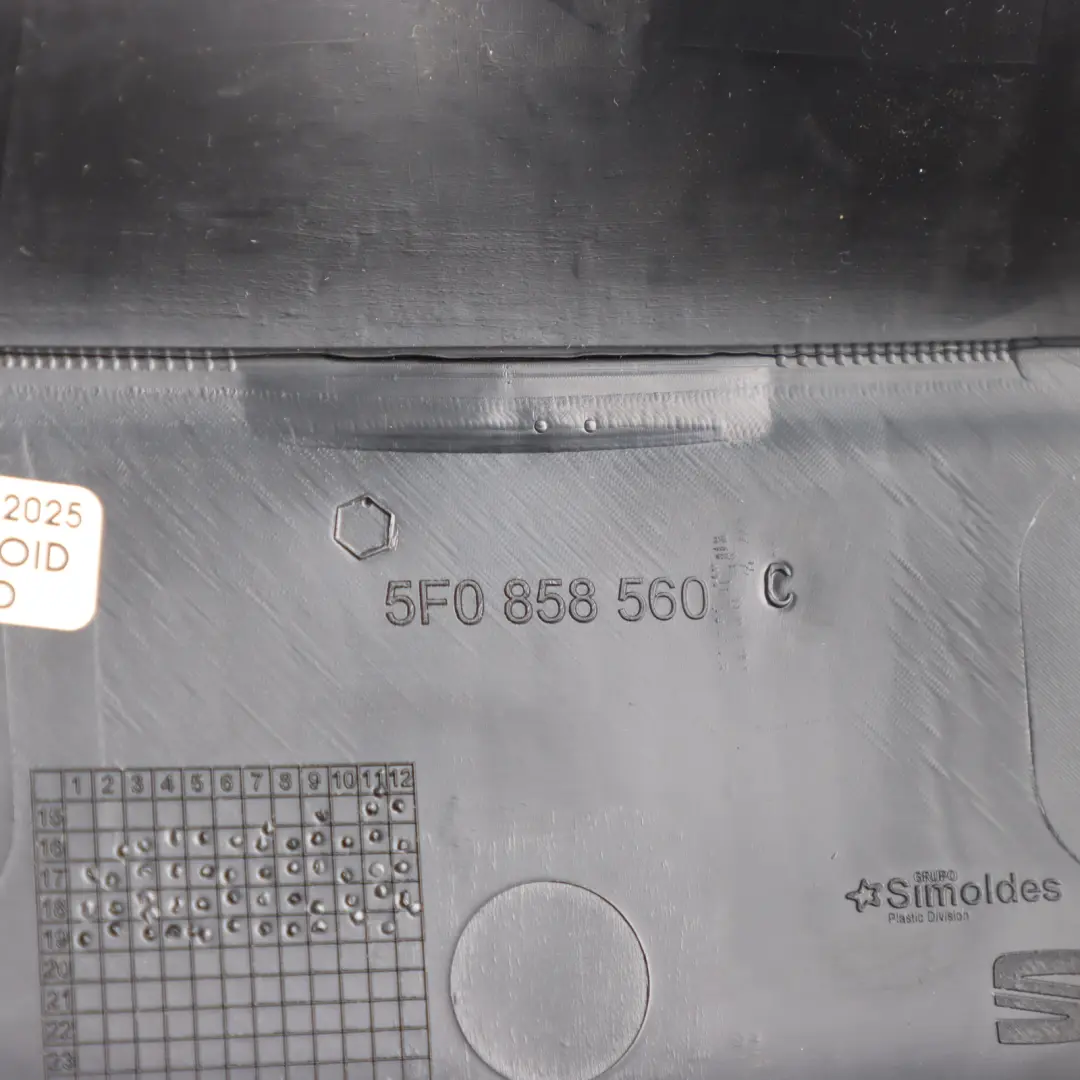 Seat Leon Mk3 Lenksäulen Oberverkleidung Obere Armaturenbrett Schwarz - SKU 5F0858560C - Teilenummer 5F0858560C