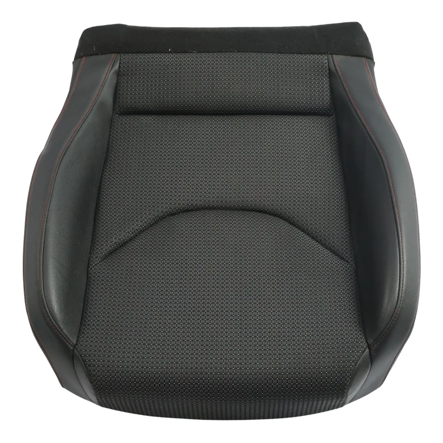 Seat Leon 5F FR Seat Base Leather Fabric Black Red Stitching Front Left N/S