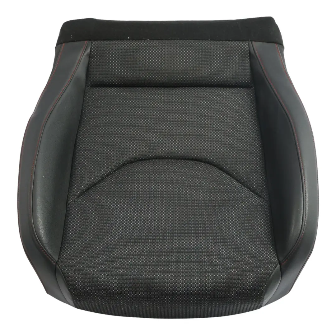 5F FR Sitzfläche Leder Stoff Schwarz Rote Nähte Vorne Links für Seat Leon mit Teilenummer 5F0881405AS Seat Leon 5F FR Sitzfläche Leder Stoff Schwarz Rote Nähte Vorne Links - SKU 5F0881405AS - Teilenummer 5F0881405AS