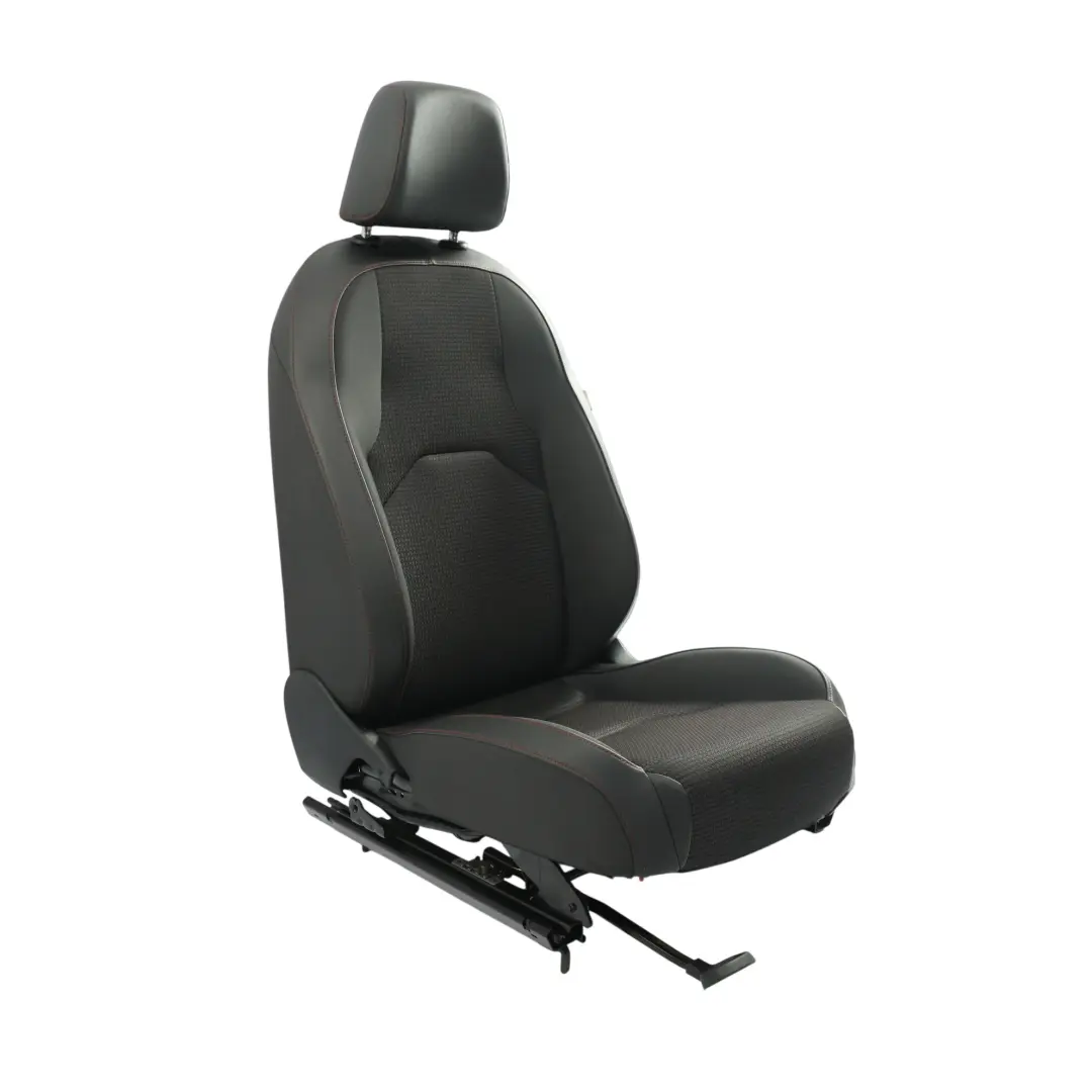 Seat Leon Mk3 5F Seat Front Left N/S Leather Fabric Cloth Black Red Stitching - SKU 5F0881805HL-1 - Part number 5F0881805HL