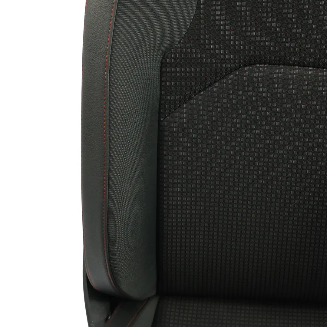 Mk3 5F Asiento Delantero Izquierdo Cuero Tela Tela Negro Costura Roja para Seat Leon con número de pieza 5F0881805HL Seat Leon Mk3 5F Asiento Delantero Izquierdo Cuero Tela Tela Negro Costura Roja - SKU 5F0881805HL-1 - Número de pieza 5F0881805HL