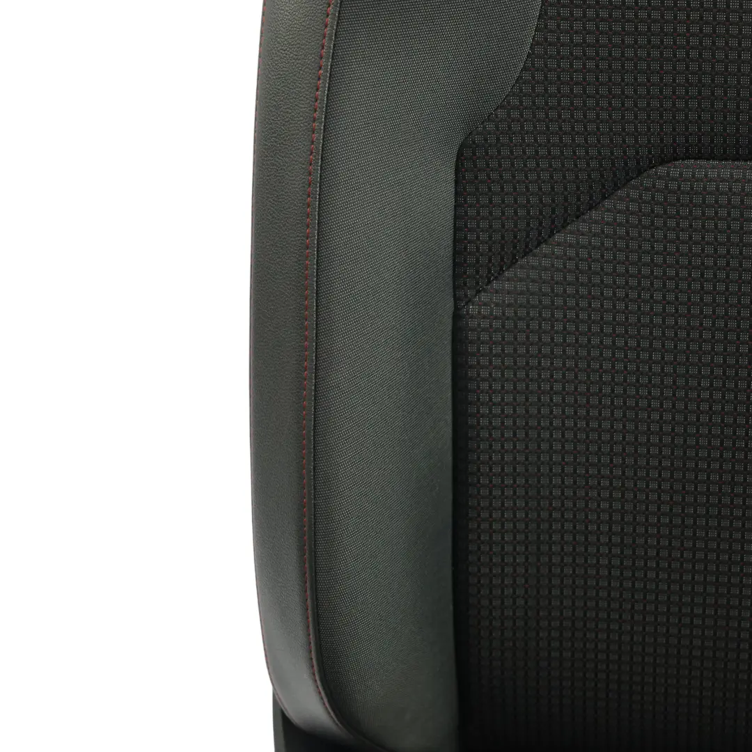 Seat Leon Mk3 5F Seat Front Left N/S Leather Fabric Cloth Black Red Stitching - SKU 5F0881805HL-1 - Part number 5F0881805HL
