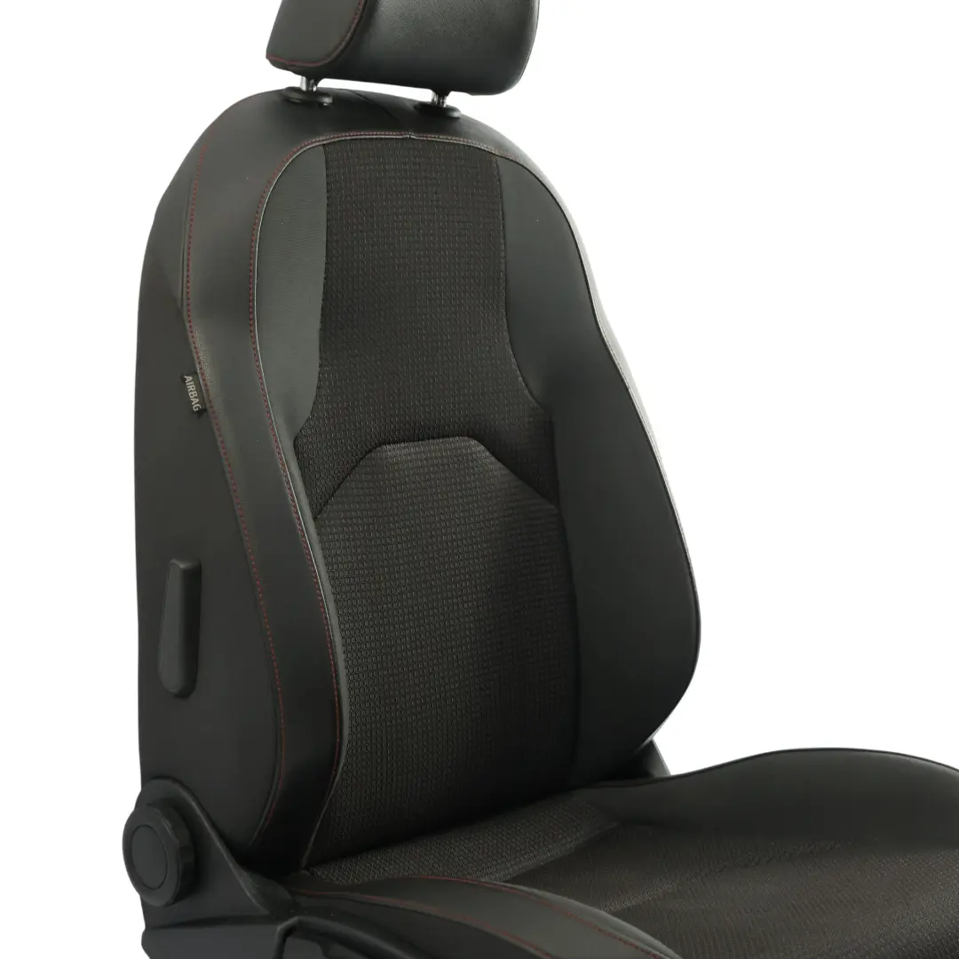 Mk3 5F Sitz Vorne Rechts Leder Stoff Schwarz Rot Genäht für Seat Leon mit Teilenummer 5F0881806HL Seat Leon Mk3 5F Sitz Vorne Rechts Leder Stoff Schwarz Rot Genäht - SKU 5F0881806HL-1 - Teilenummer 5F0881806HL