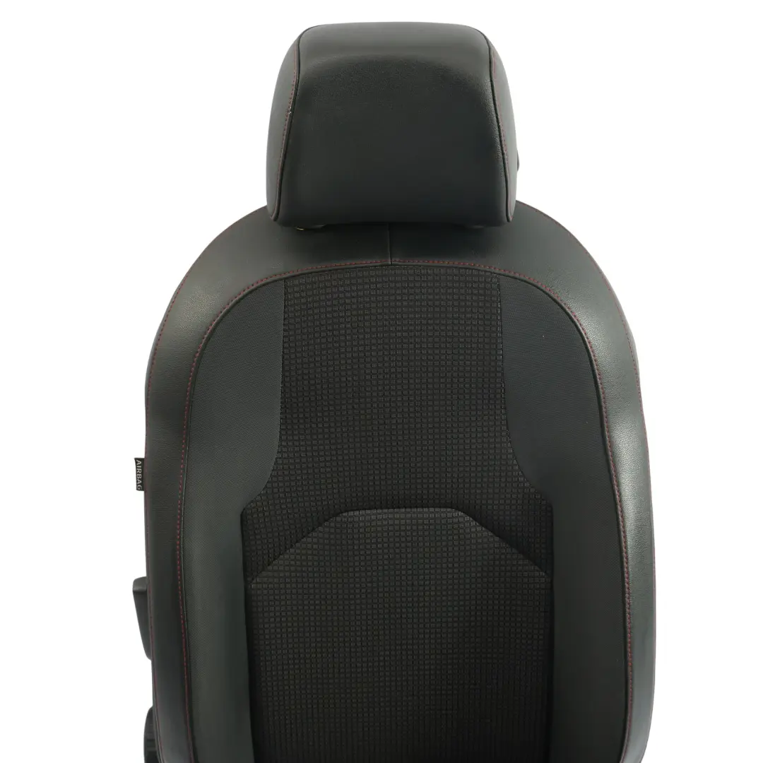 Mk3 5F Sedile Anteriore Destro Pelle Tessuto Panno Nero Cuciture Rosse per Seat Leon con numero di parte 5F0881806HL Seat Leon Mk3 5F Sedile Anteriore Destro Pelle Tessuto Panno Nero Cuciture Rosse - SKU 5F0881806HL-1 - Numero di parte 5F0881806HL